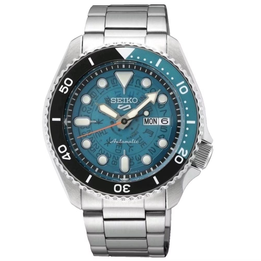Jam Tangan Pria Seiko 5 Sports SRPJ45K1 SKX 'Skeleton Style' Automatic Blue Dial Stainless Steel SRP