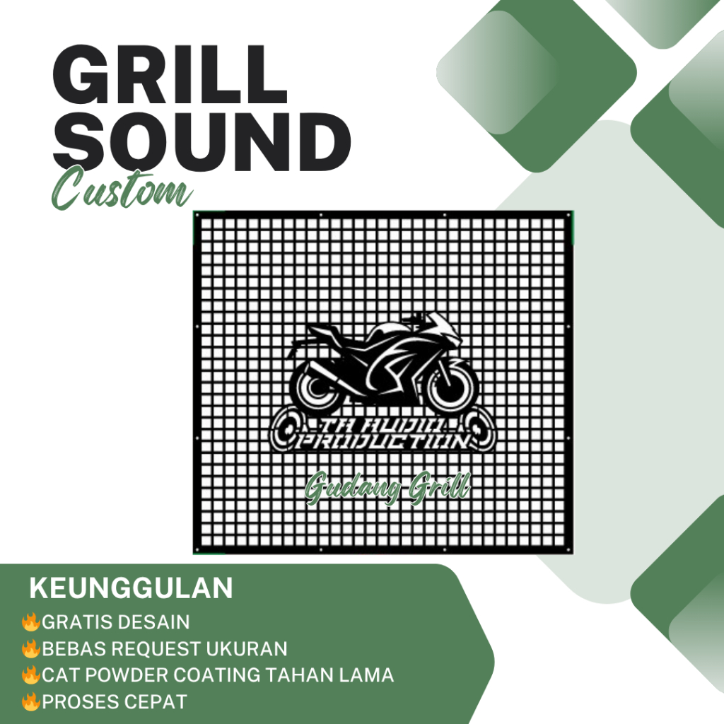GUDANG GRILL - Grill sound system tutup ram besi