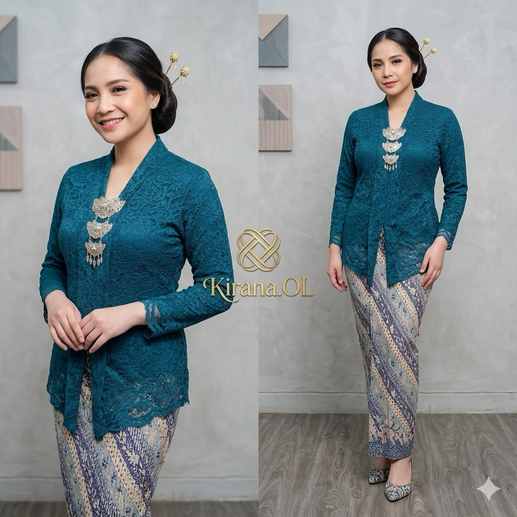 (FREE BROSS) KIRANA OL - KEBAYA FLOY KARTINI MODERN - KEBAYA BROKAT BUSUI MODERN - KEBAYA PESTA - KE