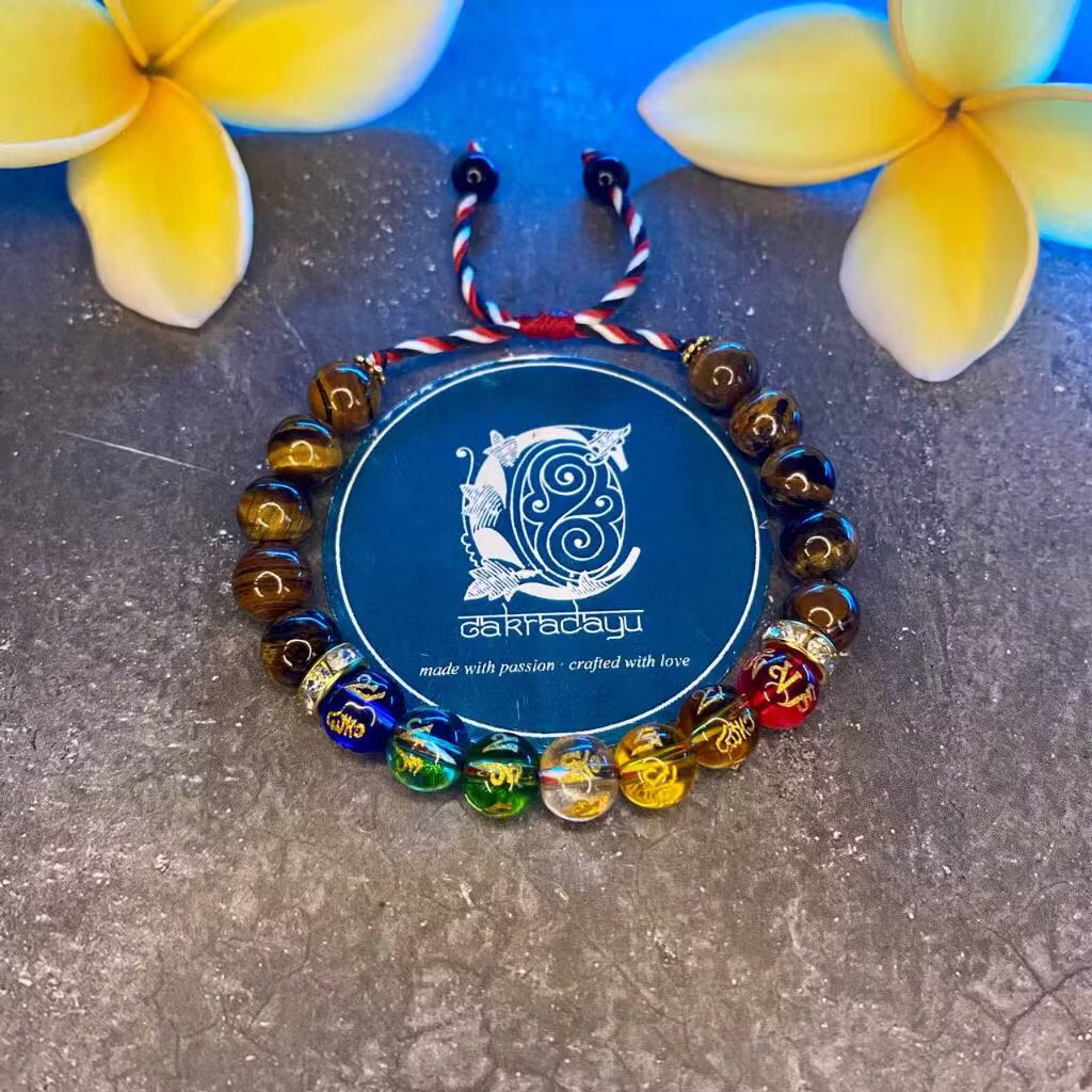 Gelang Pelindung 7 Cakra Kristal dan Tiger Eye