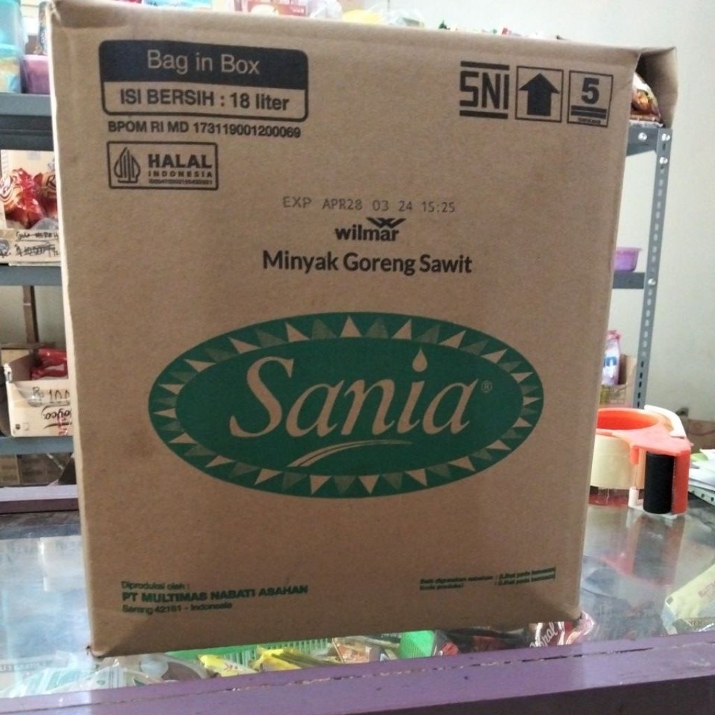 Minyak Goreng Sania 18 Liter kemasan BiB