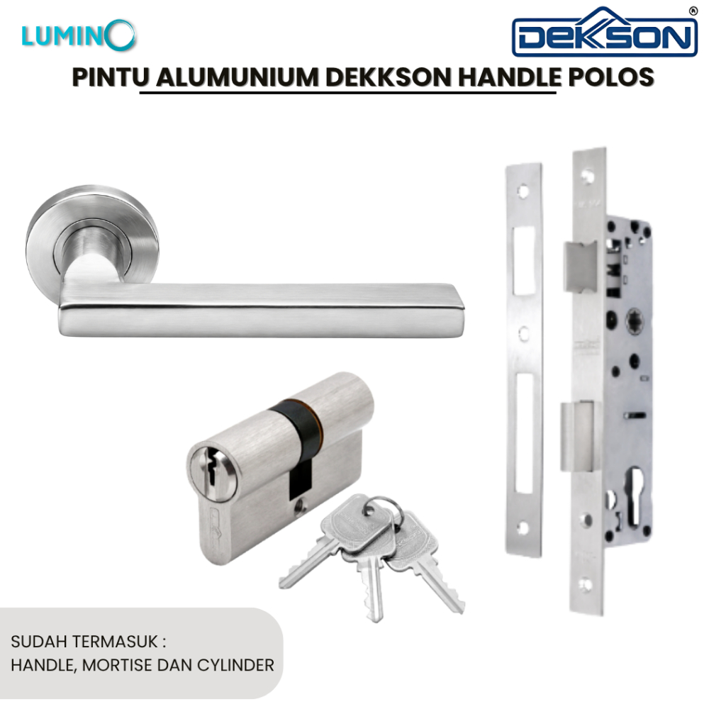 Dekkson - Handle Pintu Aluminium Oval SSS No Label Set Dekkson