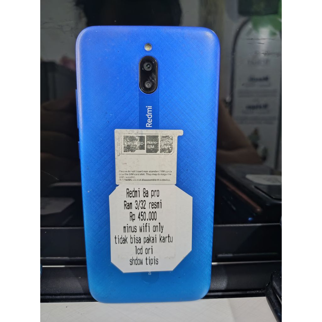 Redmi 8a pro  ram 3/32 minus wifi only