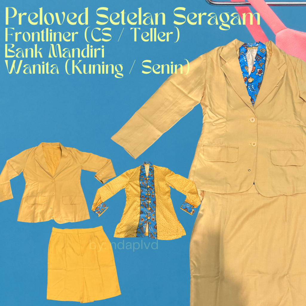 Preloved Seragam CS / Teller Bank Mandiri Orange (Senin)