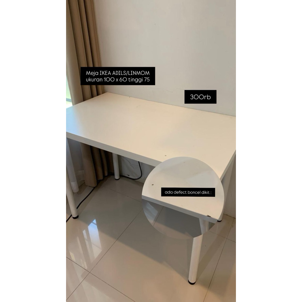 Meja ikea adils linnmon