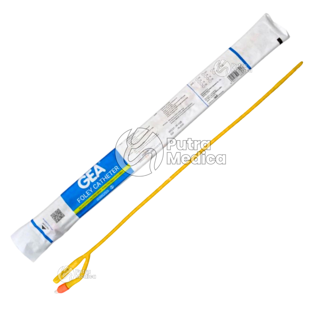 Gea Foley Catheter Silicone Coated Latex 2 Way - 1pc / Selang Kencing Urin Silikon Folley Kateter
