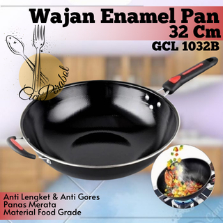 Wajan Enamel Pan - Wajan Anti Lengket & Anti Gores - Enamel Pan - GLC 1032B