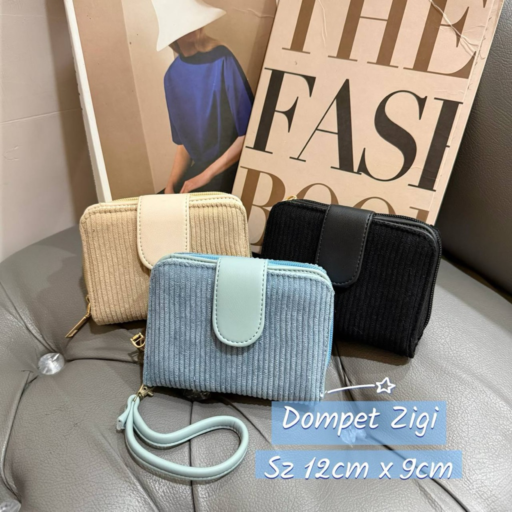 Flash saleDOMPET ZIGI Bahan Corduroy tebal Size 12x9 cm Terdapat 1 ruang untuk uang tunai Terdapat 4