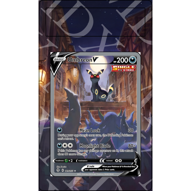 Umbreon V #189 Pokemon Evolving Skies (Custom Extended Art)