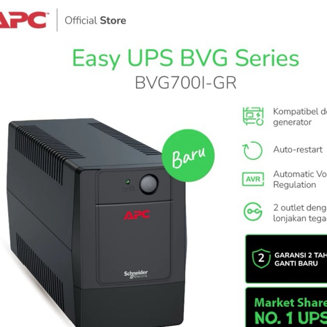 UPS APC BVG700I-GR 700VA AVR - UPS APC 700VA 360WATT 360w