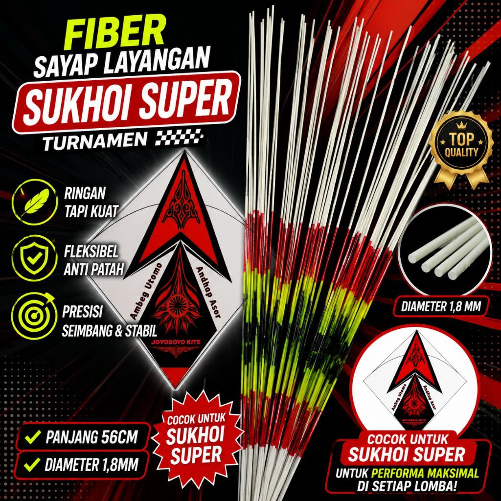 Arku layangan Sukhoi fiber Bagian Sayap