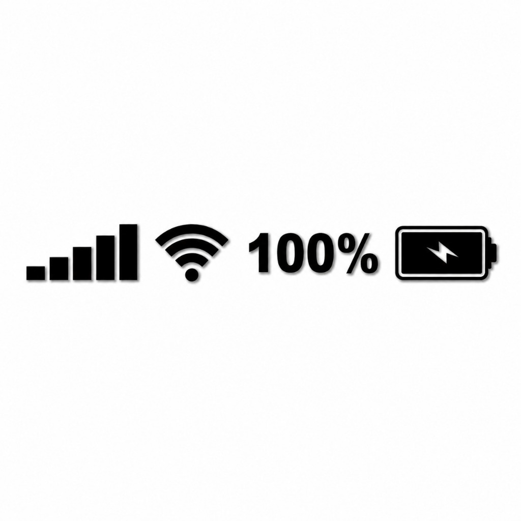 Stiker Mobil Cutting Baterai Sticker Sinyal WIFI