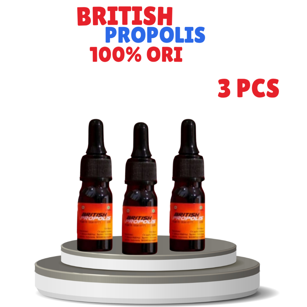 BRITISH PROPOLIS - PAKET 3 BOTOL MENGOBATI KOLESTEROL ASAM URAT