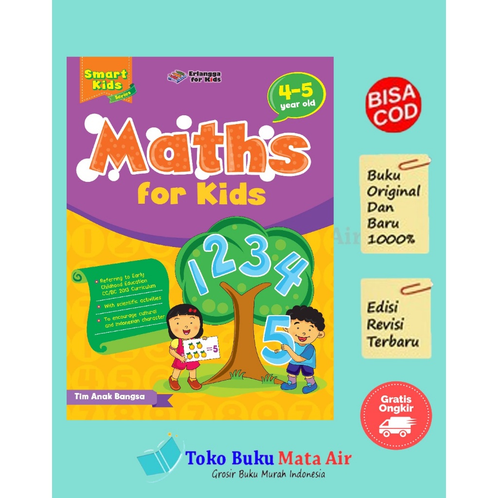 SMART KIDS SERIES: MATH & SCIENCE FOR KIDS 4-5 & 5-6 YEAR OLD - ERLANGGA FOR KIDS
