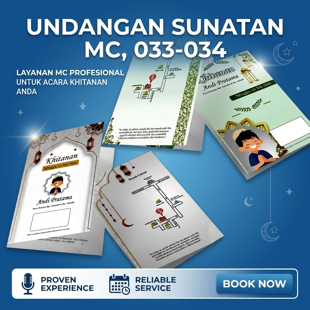 Undangan Sunatan, Khitanan, khitan Model MC.033-MC.034