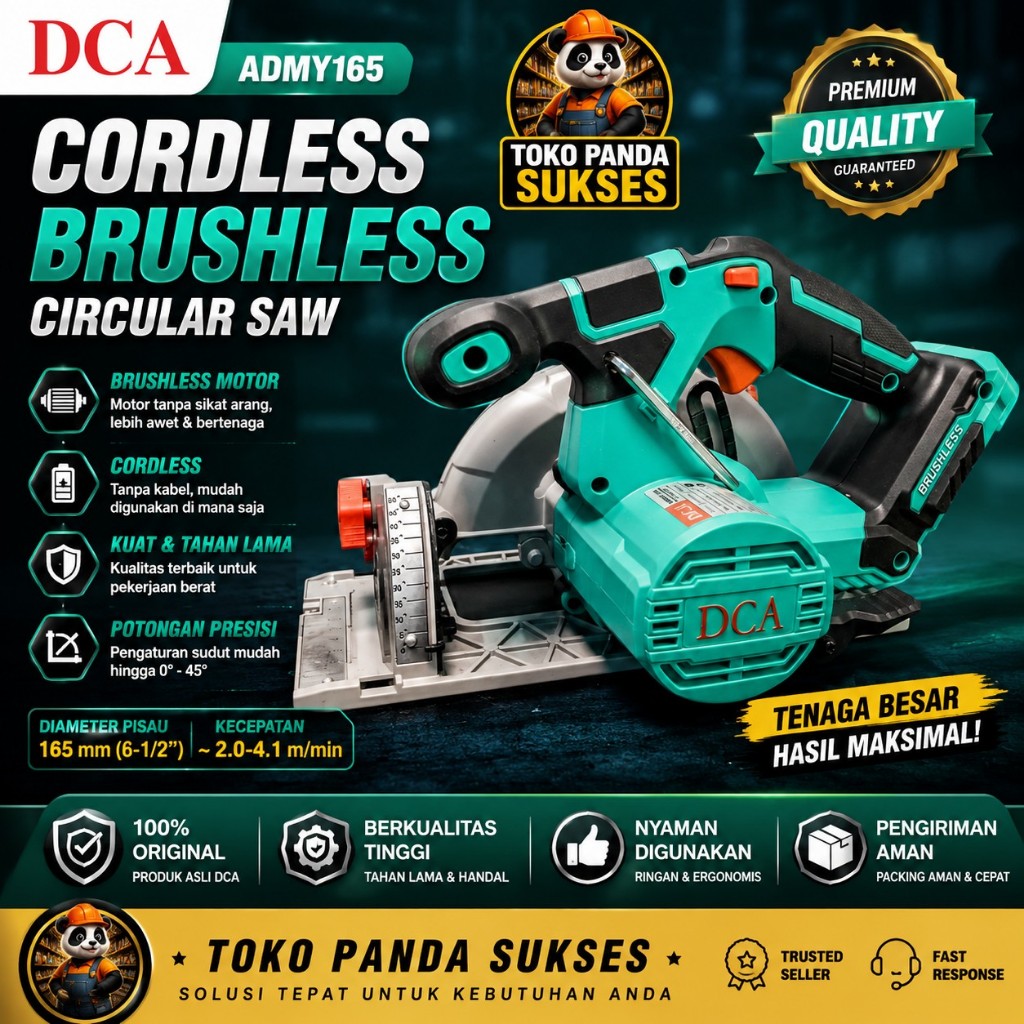 DCA ADMY165 Cordless Brushless Circular Saw Circular Saw Cordless