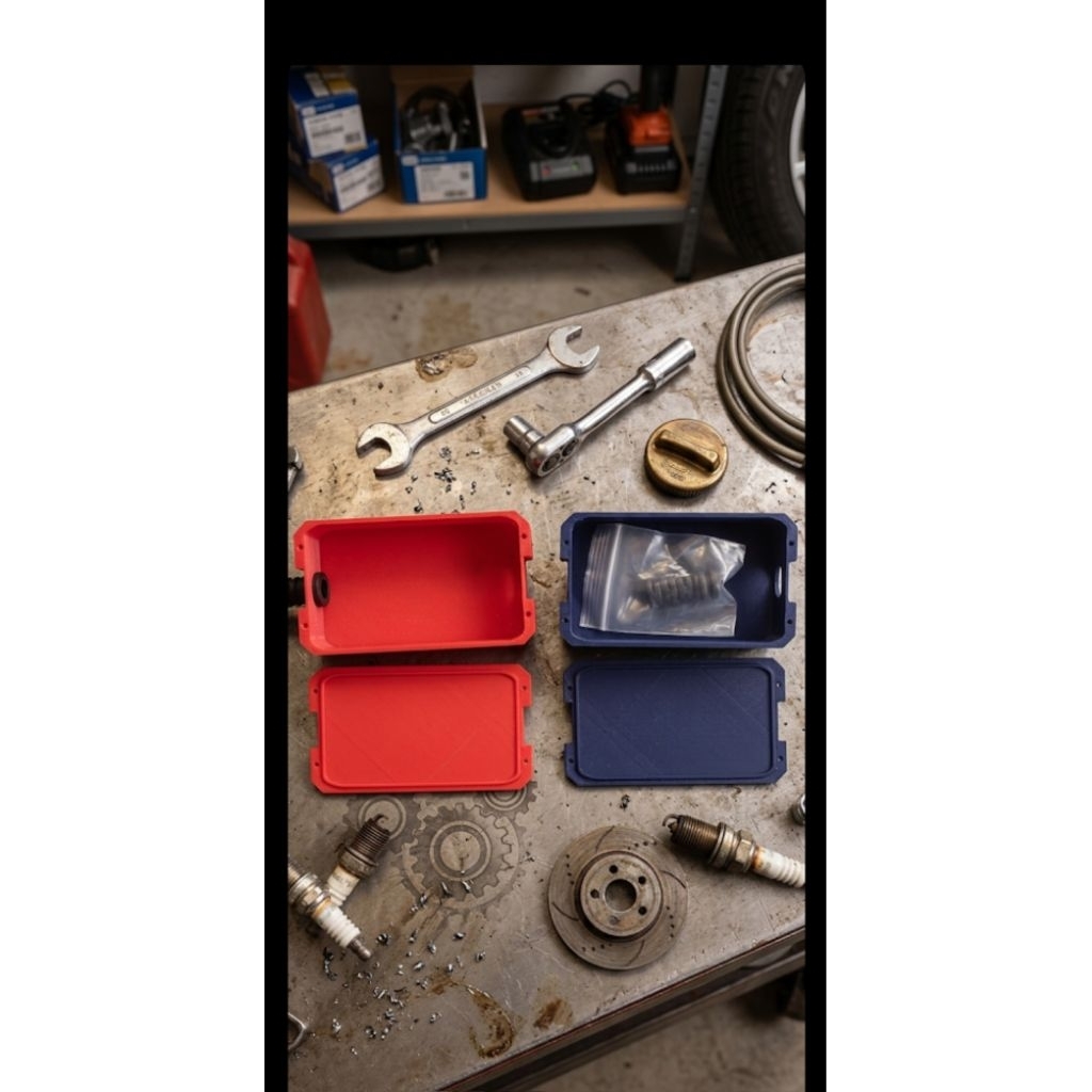 Box Casing Modul Kit Kline Scanner & Remap ECU Sepeda Motor FTDI Mini USB FT 232 Merah/Biru Pastikan