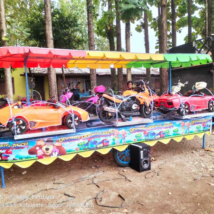 “Kereta Panggung Wahana Odong Odong Anak MRC – Musik, Lampu, Aman Untuk Usaha”