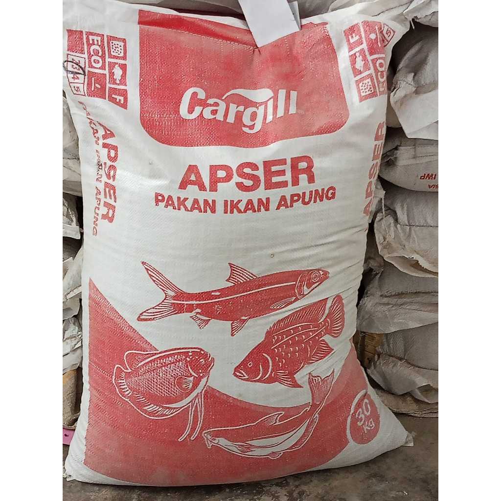 APSER dari Cargill pelet ikan terapung MURAH ukuran 3mm gonian kemasan @30kg