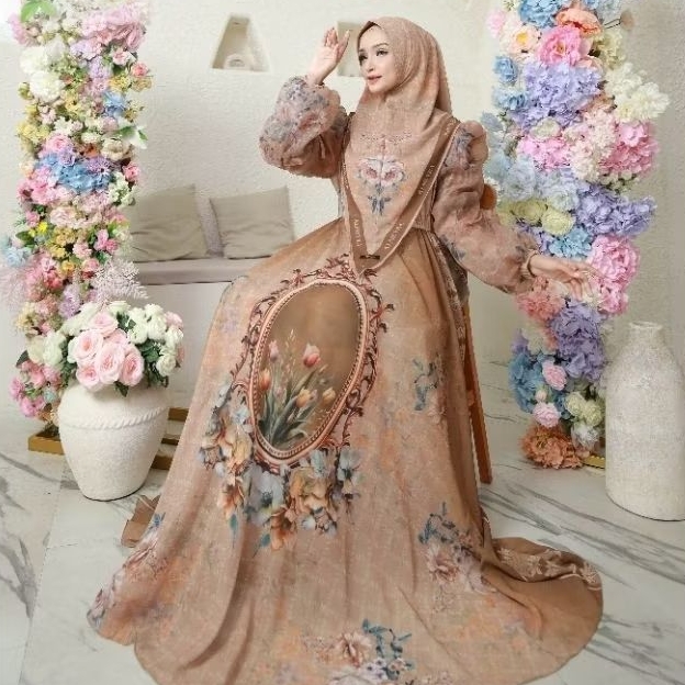 Amour Syar’i Vol 2 Gamis Wanita Premium Muslimah Dress Syari Elegan Set Khimar Jumbo Busui Friendly 