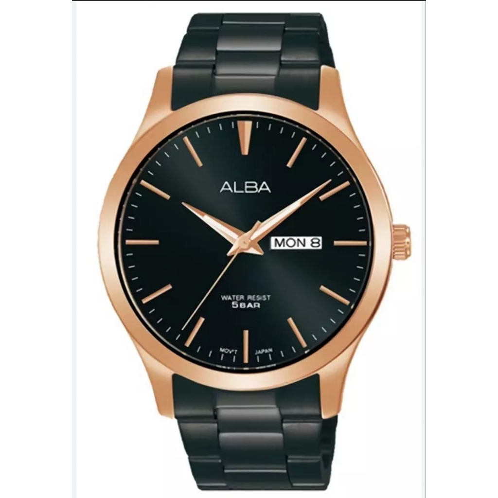 Jam Tangan Alba AJ6122X1 Rantai Hitam Cowok