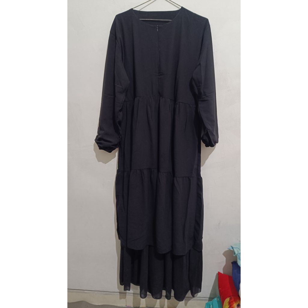 Gamis Malaysia Ceruty Baby Doll full furing preloved