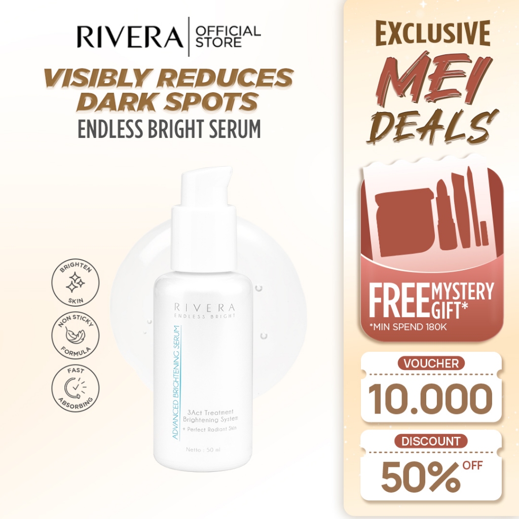Rivera Endless Bright Advanced Brightening Serum (DP 2) - Serum Niacinamide mencerahkan kulit kusam