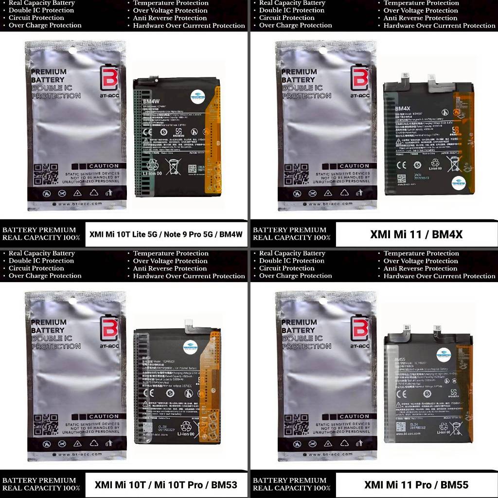 Baterai BT-ACC BM4W - BM4X - BM53 - BM55 - Xiaomi Mi 10T Lite 5G - Note 9 Pro 5G - Mi 11 - Mi 10T - 