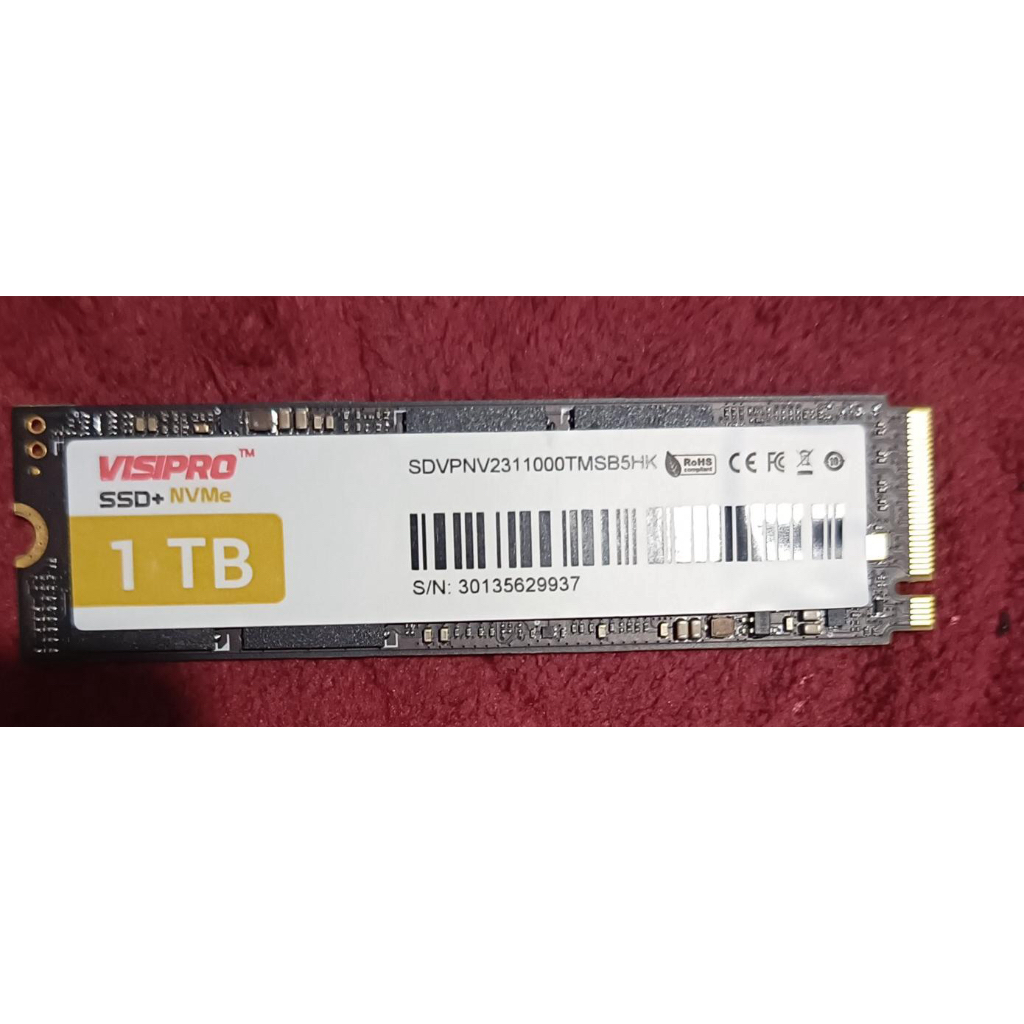 VISIPRO SSD NVMe 1TB M.2 BEKAS 100 Persen NORMAL, SIAP PAKAI