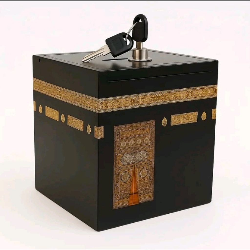 Celengan ka'bah kunci jumbo - Celengan miniatur Ka'bah kunci jumbo besar
