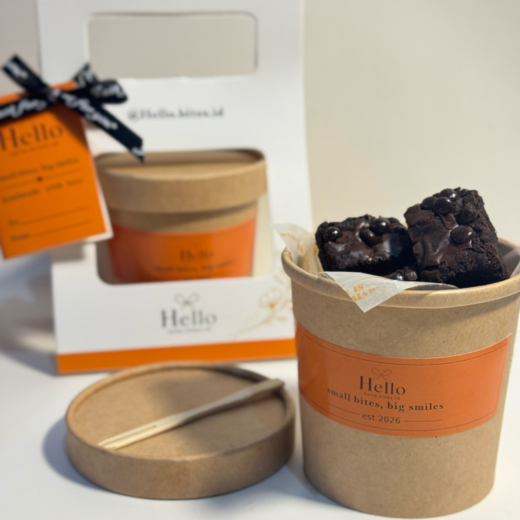 Brownies Bite Premium Hello.bites.id Brownies Coklat Fudgy Homemade Cemilan Kekinian Snack Manis Des