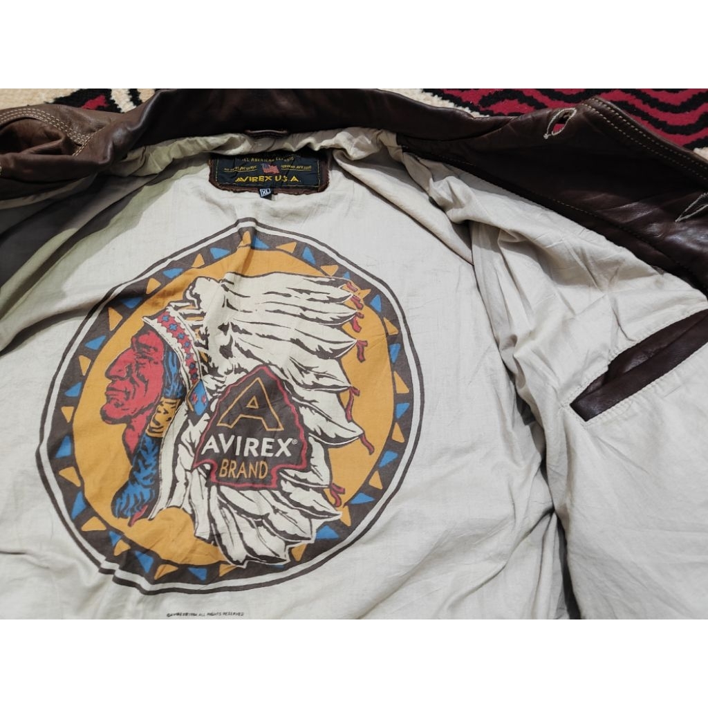 Jaket kulit avirex type 3 size XL