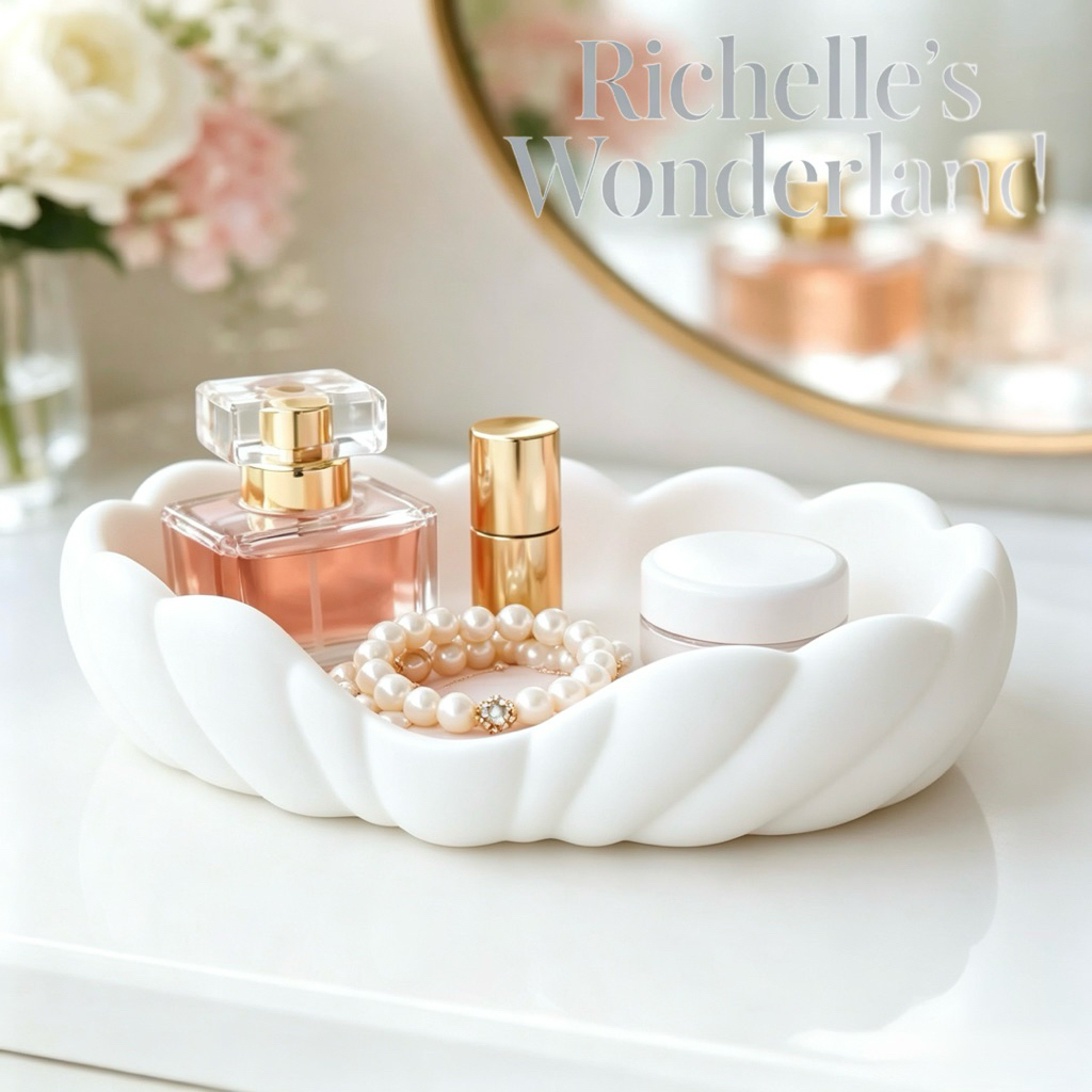 Nampan Hias Meja Feminin - Dekor Kamar Tidur Cantik