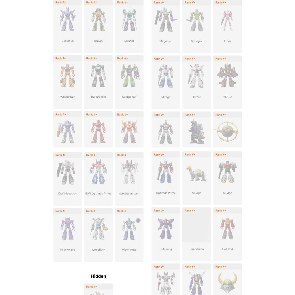 seri figure Transformers G1