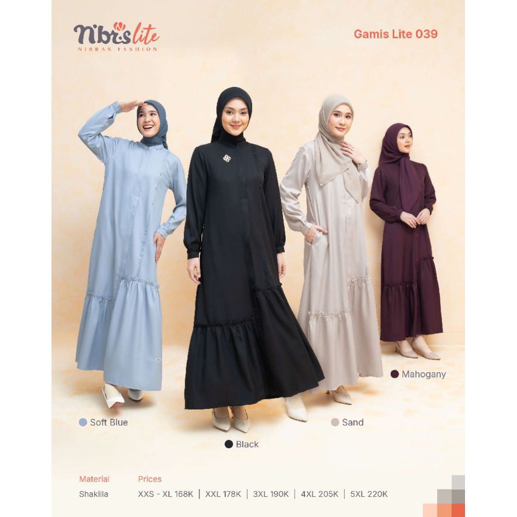 Free JILBAB segiempat motif Gamis Nibras Lite 039 Shakilla Promo