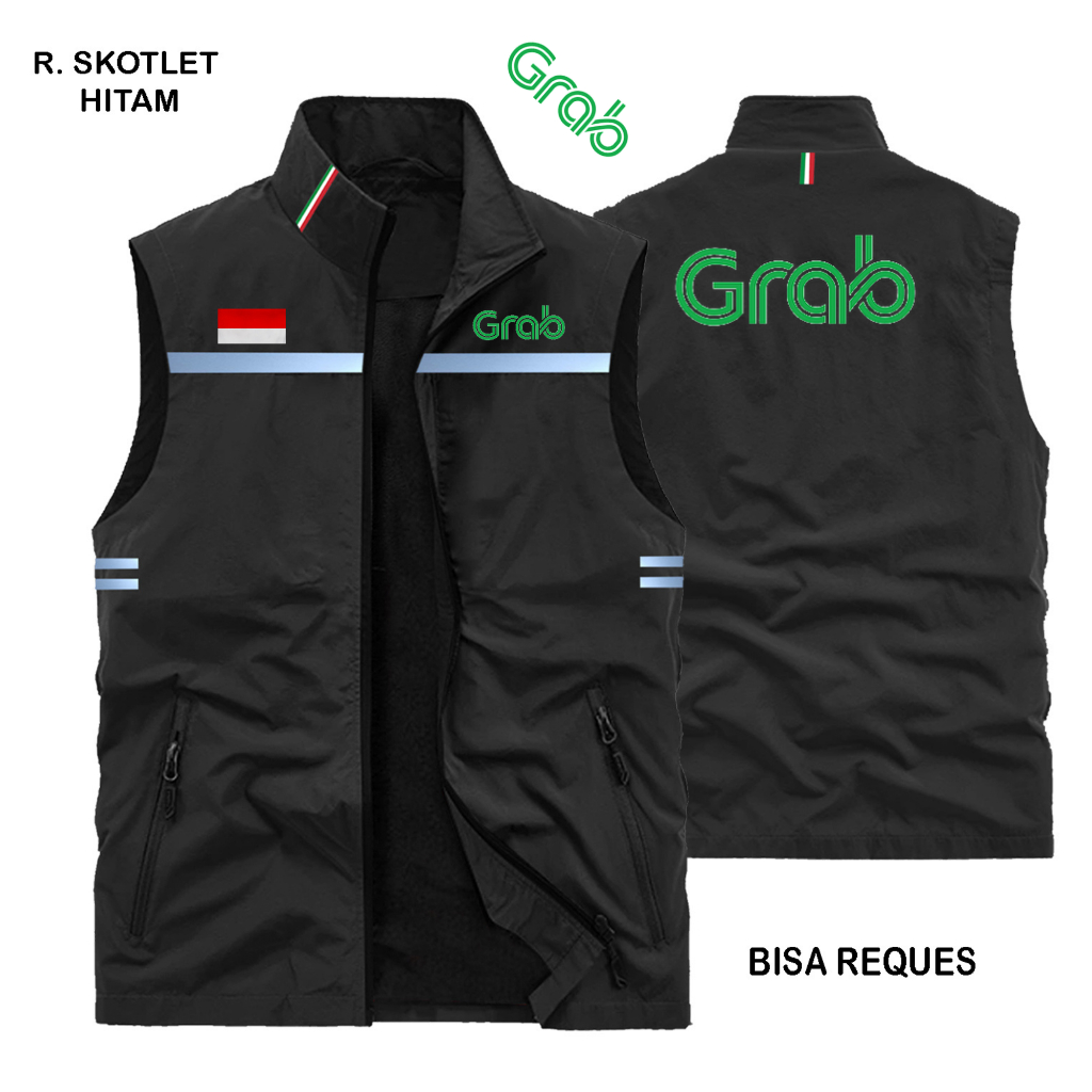 Tewrbaru Rompi ojol Grab - Rompi Motor pria Grab