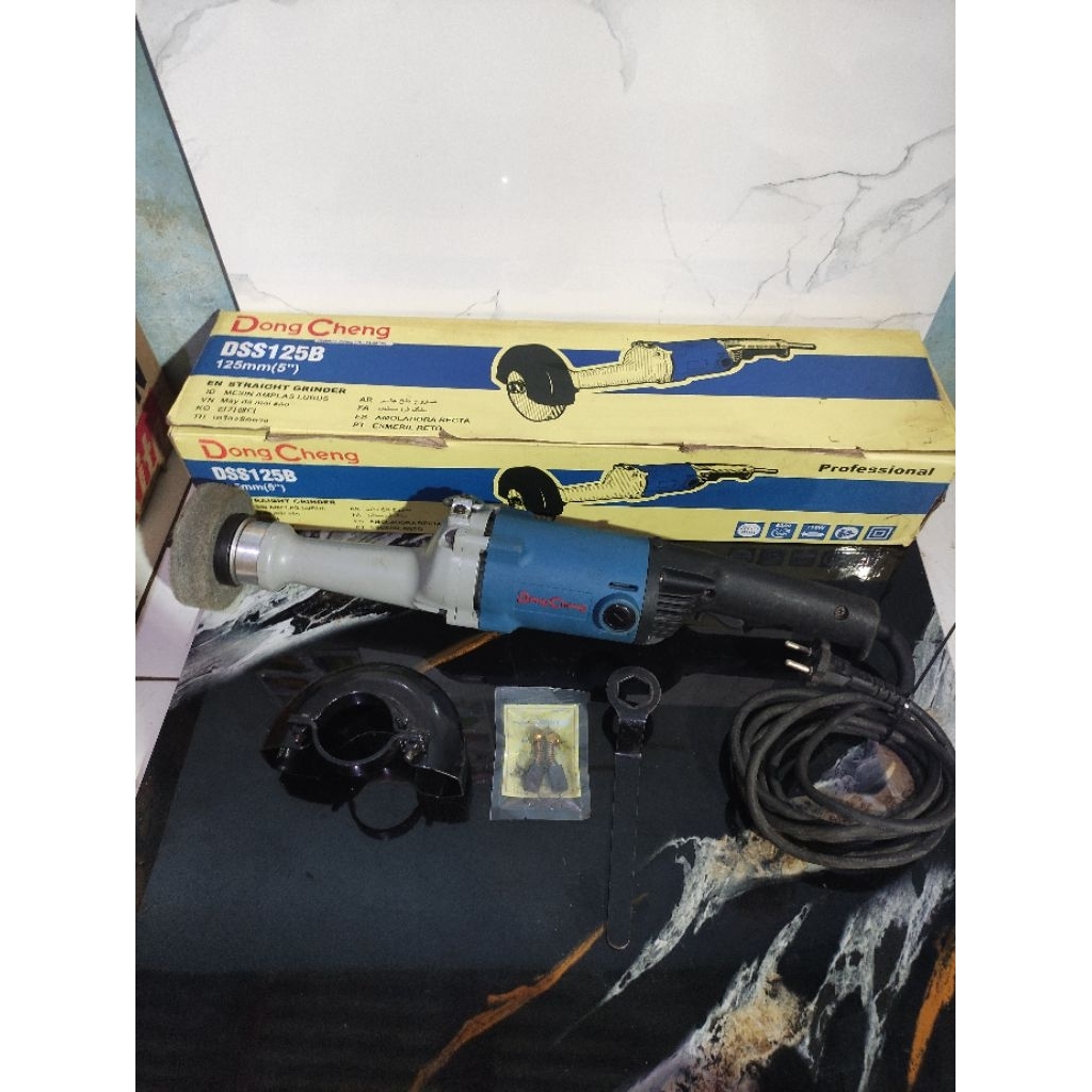 DONGCHENG DSS125B MESIN GERINDA TANGAN LURUS/STRAIGHT GRINDER 5" Second Ori