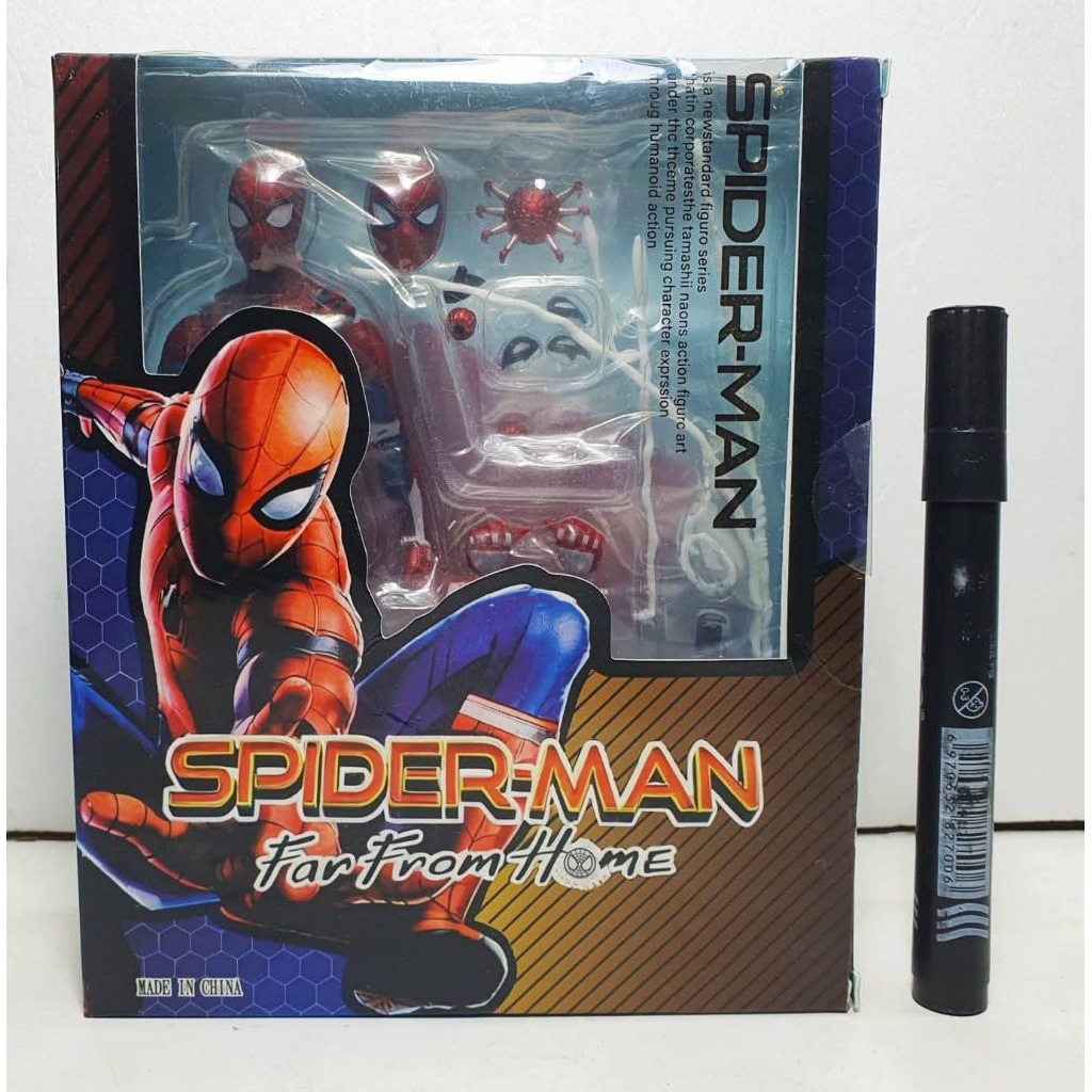 Mainan action figureShf spiderman far from homeshfiguarts recast bandaitinggi sekitar 6 inch
Full ar