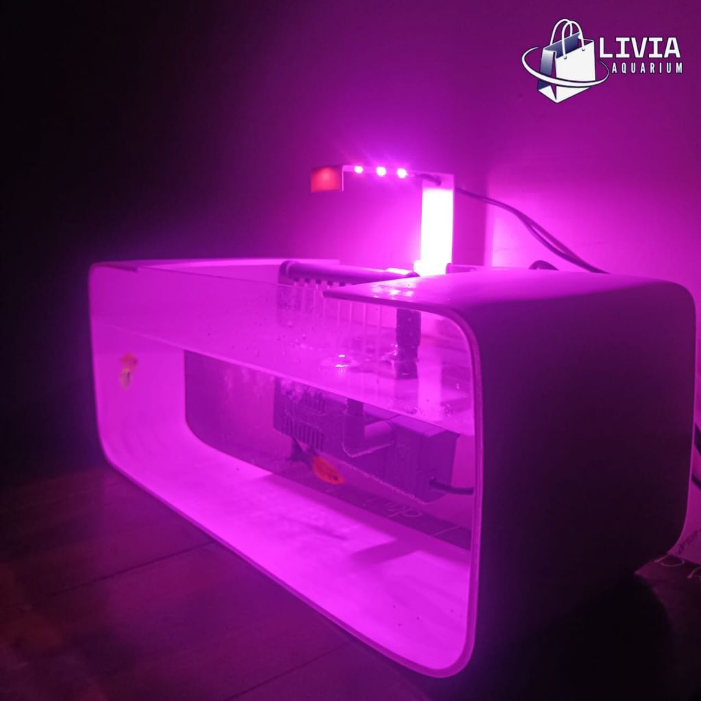 lampu aquarium LED 5v warna ungu/pink 6 mata