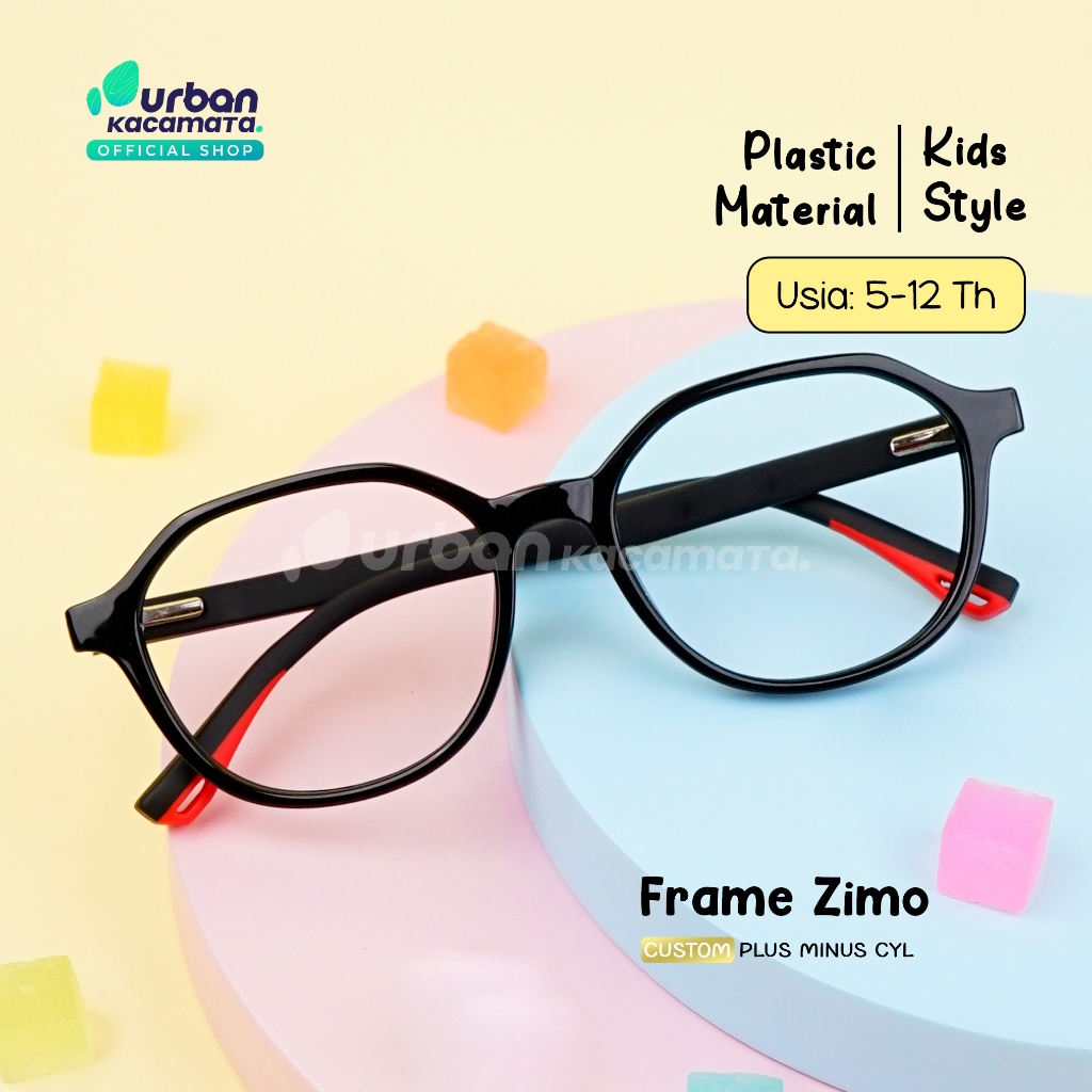 DJAVA X URBAN - Frame Zimo - Kacamata Anak Oval Prisma Plasik New Arrival Reguler