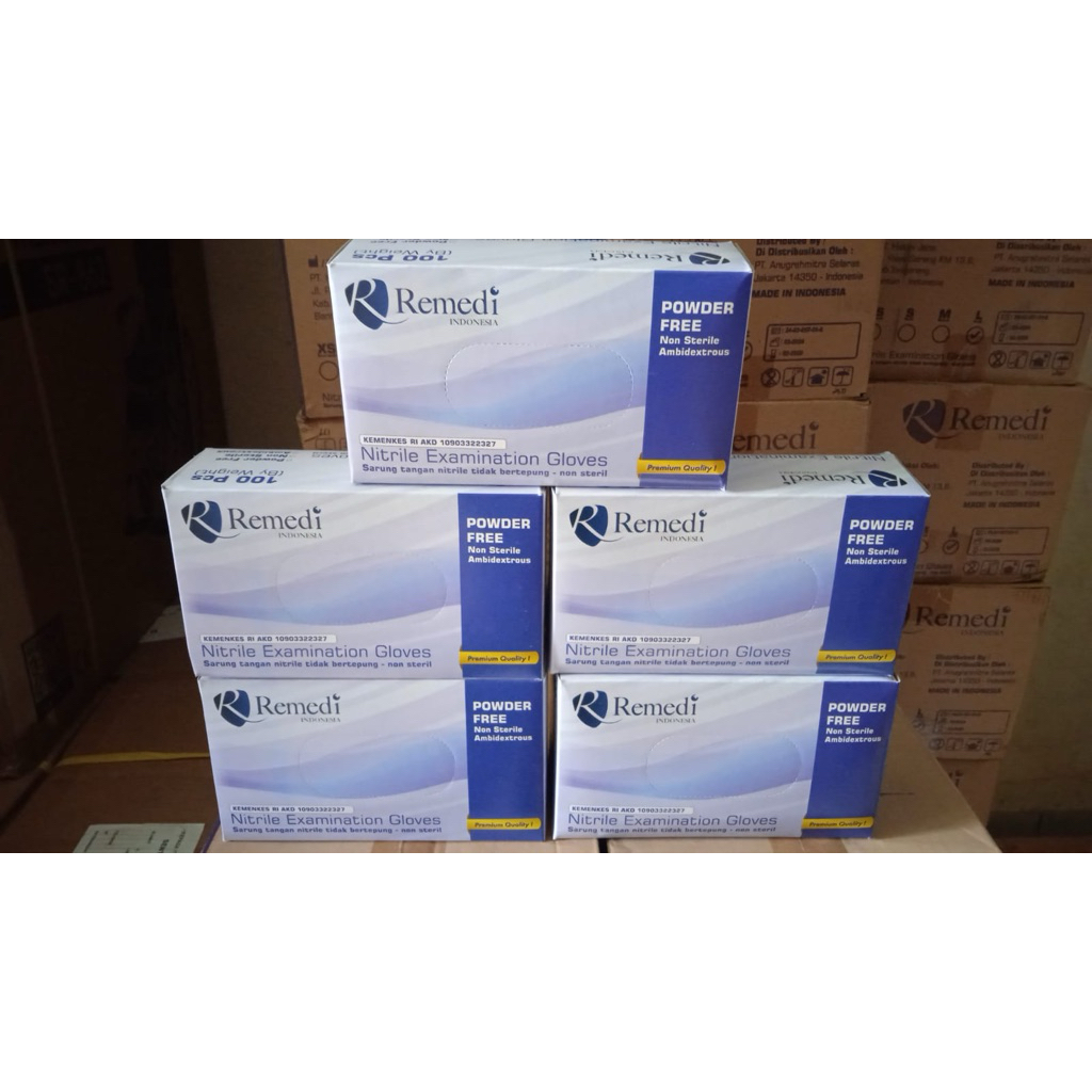 Handscoon Nitrile Blue L Remedi