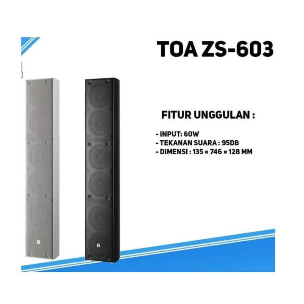 Speaker column TOA ZS 603 CB/CW 60watt