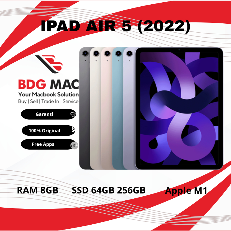 iPad Air 5 | iPad Air M1 iBox 256GB 64GB Fullset Second Original