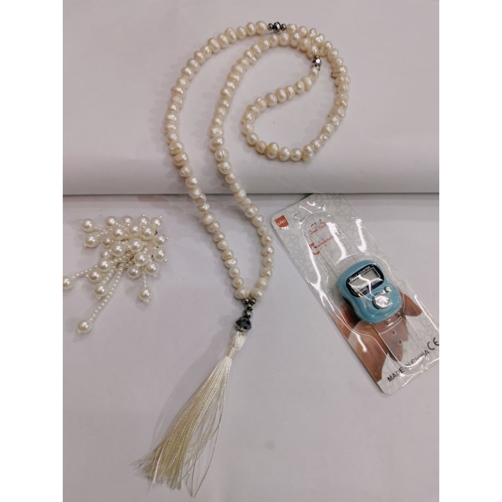 Tasbih mutiara air tawar isi 99 butir
