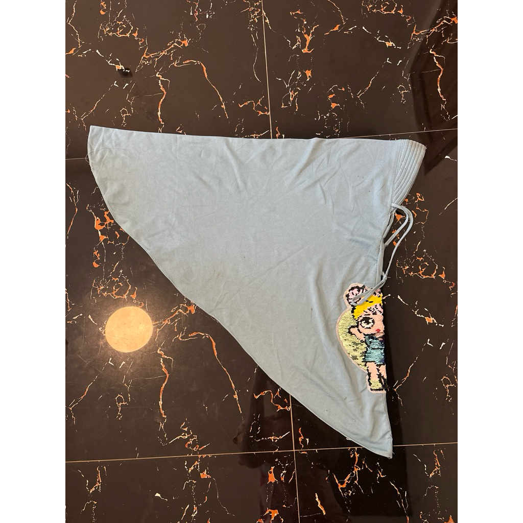 PL HIJAB ANAK SD MOTIF KARAKTER CANTIK WARNA BIRU WARDAH