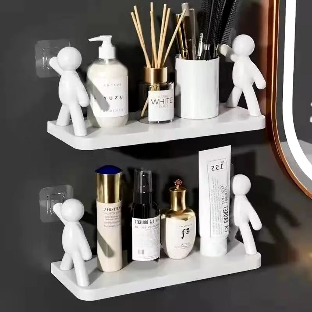 Rak Gantung Storage Rack Motif Gajah Multifungsi /Rak Dinding Tempel Kamar Mandi Tanpa Paku / Rak Da