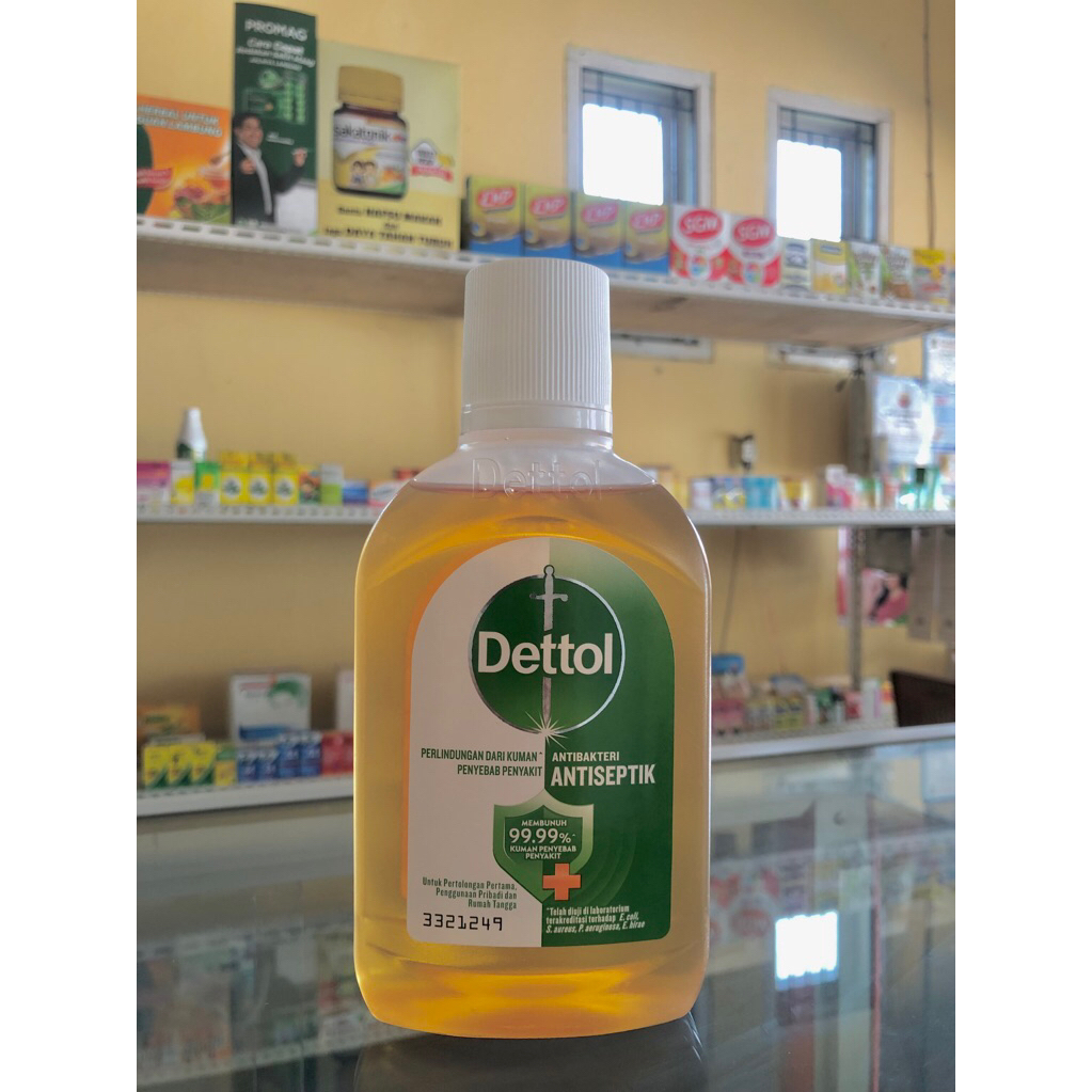 Dettol Antiseptik Cair 245ml - Membunuh 99,99% Kuman, Aman untuk Bayi, Desinfektan Serbaguna