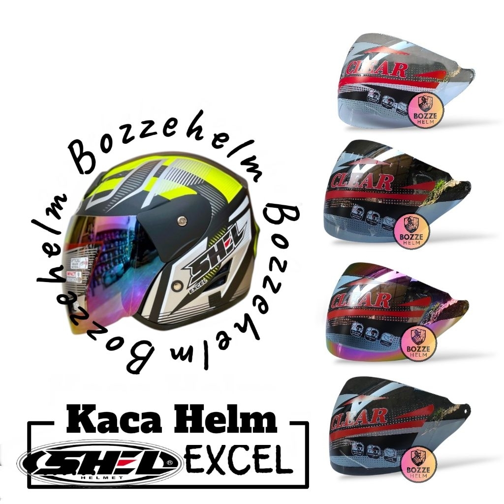 Kaca Helm SHEL EXCEL Anti Pecah Anti Silau