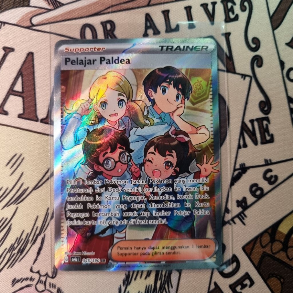 Pelajar Paldea SR Trainer Supporter Pokemon TCG Indo