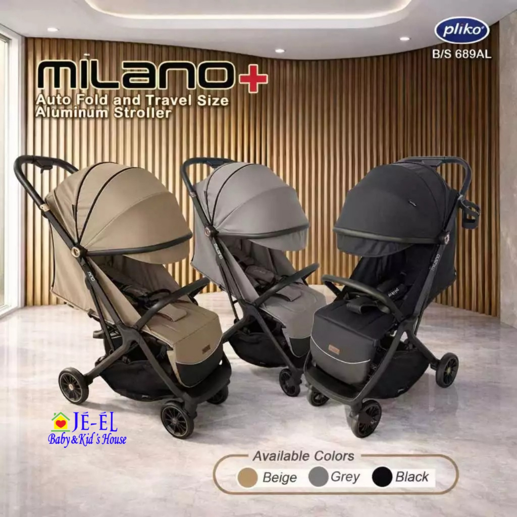 Pliko Stroller Auto Fold  Milano+ B/S 689 AL / Kereta Dorong Bayi Auto Fold